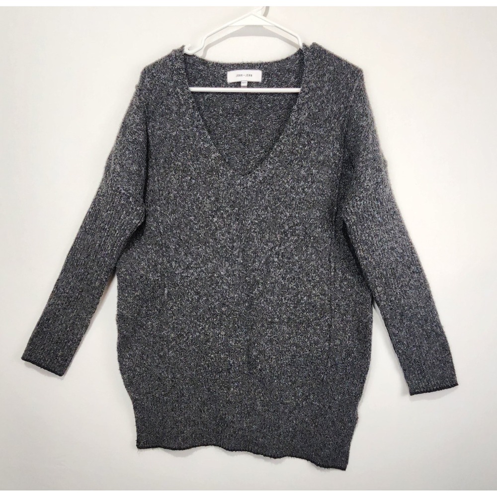 John + Jenn Cozy Warm Oversize Knit Sweater Gray Size XS